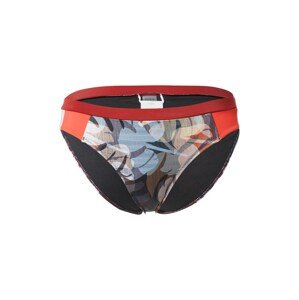 ROXY Sport bikini nadrág  fekete / piros / narancs / világoskék