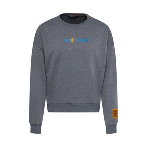 Trendyol Tréning póló  szürke melír / kék / narancs