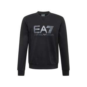 EA7 Emporio Armani Tréning póló  fekete / ezüst / ezüstszürke