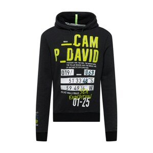 CAMP DAVID Tréning póló  fekete / fehér / neonsárga / kék