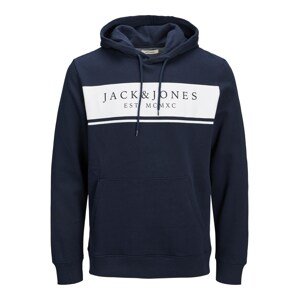 JACK & JONES Tréning póló 'RIVER'  tengerészkék / fehér