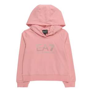 EA7 Emporio Armani Tréning póló 'FELPA'  rózsaszín / ezüst / átlátszó