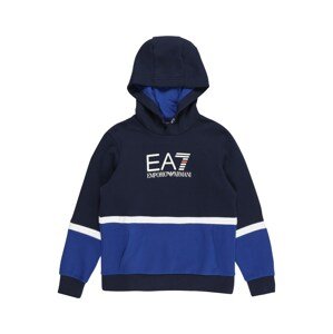 EA7 Emporio Armani Tréning póló 'FELPA'  kék / sötétkék / fehér