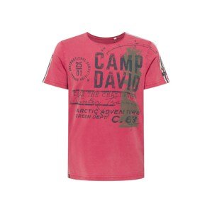 CAMP DAVID Póló  rózsaszín / fekete / antracit