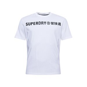 Superdry Tréning póló 'Independent'  fekete / fehér