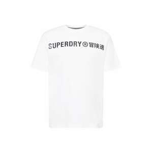 Superdry Póló 'Independent'  fekete / fehér