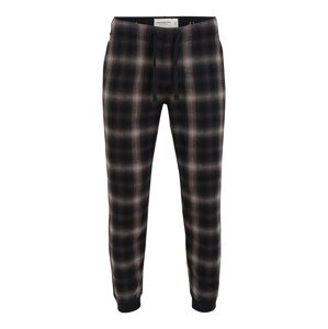 Abercrombie & Fitch Pizsama nadrágok  sötétszürke / fekete / krém