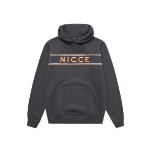 Nicce Sweatshirt 'CEDAR'  fekete / neonnarancs / fehér
