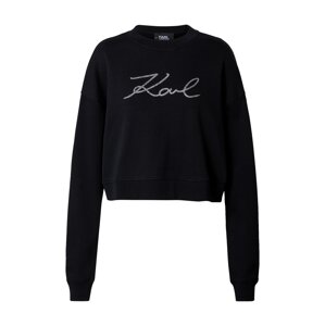 Karl Lagerfeld Tréning póló  fekete / ezüst