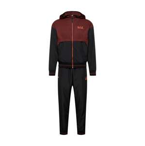 EA7 Emporio Armani Jogging ruhák  fekete / burgundi vörös / világos narancs