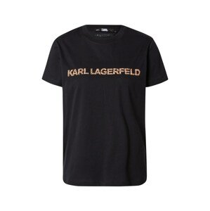 Karl Lagerfeld Póló 'Kandy Krush'  fekete / bronz