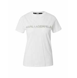 Karl Lagerfeld Póló 'Kandy Krush'  fehér / ezüst