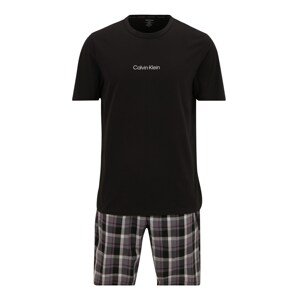 Calvin Klein Underwear Rövid pizsama  fekete / fehér / bogyó / szürke