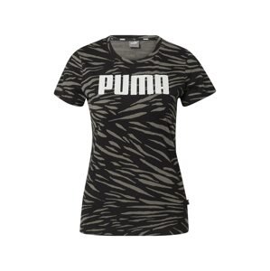 PUMA Funkcionális felső  fekete / khaki / fehér