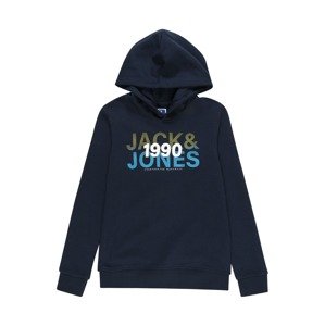 Jack & Jones Junior Tréning póló 'Fade'  világoskék / sötétkék / világos sárga / fehér