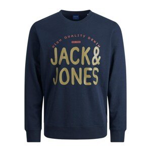 JACK & JONES Tréning póló  sötétkék / arany