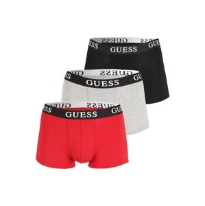 GUESS Boxeralsók 'DAVIE'  piros / fekete / világosszürke / fehér