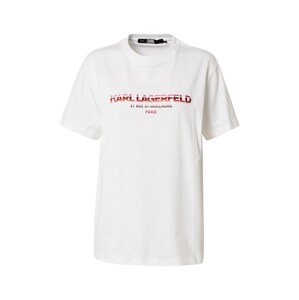 Karl Lagerfeld Póló  fehér / piros / világos-rózsaszín / burgundi vörös
