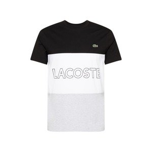 LACOSTE Póló  fehér / fekete / világosszürke