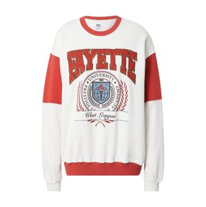BDG Urban Outfitters Tréning póló 'FAYETTE'  fehér / piros / fekete / füstkék