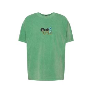 BDG Urban Outfitters Póló 'GET OUTSIDE'  zöld / sárga / fekete / lila / világoszöld