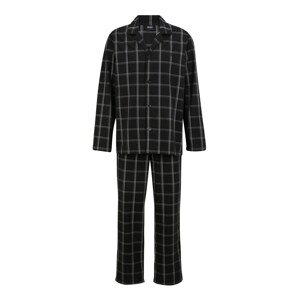 BOSS Hosszú pizsama  fekete / szürke