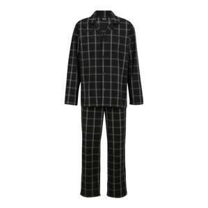 BOSS Black Hosszú pizsama  fekete / szürke