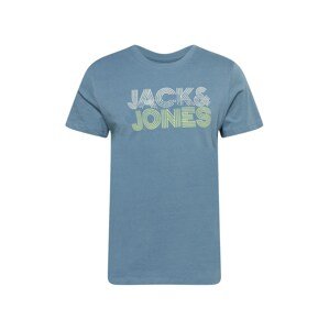 JACK & JONES Póló 'POWER'  füstkék / fehér / citromzöld