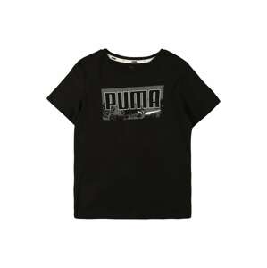 PUMA T-Shirt 'Alpha Holiday'  fekete / szürke