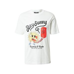 SCOTCH & SODA T-Shirt  gyapjúfehér / fekete / piros / pasztellsárga / világoskék