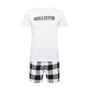 HOLLISTER Rövid pizsama  fekete / fehér