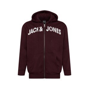 Jack & Jones Plus Tréning dzseki  borvörös / fehér