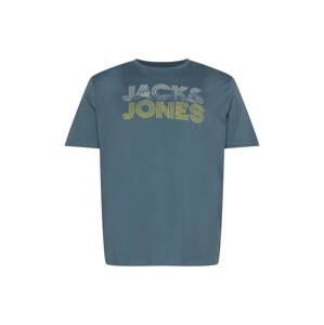 Jack & Jones Plus Póló 'POWER'  kék / füstkék / tengerészkék / citromzöld