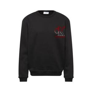 Calvin Klein Jeans Tréning póló  szürke / piros / fekete