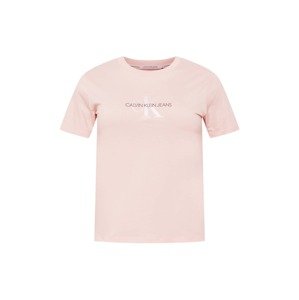Calvin Klein Jeans Curve Póló  rózsaszín / fehér / fekete
