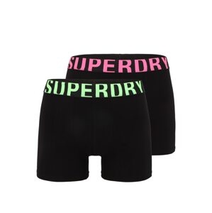 Superdry Boxeralsók  világoszöld / rózsaszín / fekete