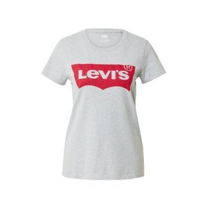LEVI'S ® Póló 'The Perfect Tee'  szürke melír / piros