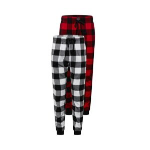 HOLLISTER Pizsama nadrágok  piros / fekete / piszkosfehér / szürke melír / bordó