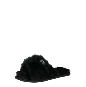 Karl Lagerfeld Házi cipő 'SALOTTO II'  fekete / tűzpiros / ezüst