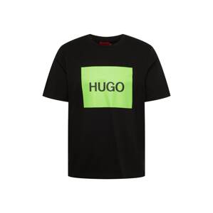 HUGO Red Póló 'Dulive'  neonzöld / fekete