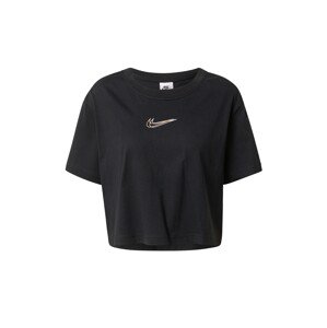 Nike Sportswear Póló  fekete / fehér / pasztellnarancs