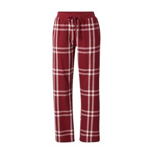 Esprit Bodywear Pizsama nadrágok  cseresznyepiros / fehér