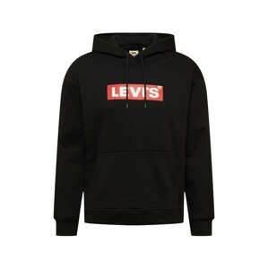 LEVI'S Tréning póló  fekete / fehér / gránátalma
