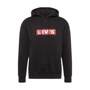 LEVI'S Tréning póló 'T3 RELAXD GRAPHIC HOODIE BLACKS'  piros / fekete / fehér