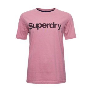 Superdry Póló  rózsaszín / fekete
