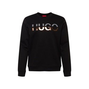 HUGO Tréning póló 'Derglas'  fekete / szürke / arany