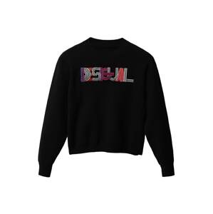 Desigual Tréning póló  fekete / sötétlila / rózsaszín / fehér / homár
