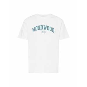 WOOD WOOD Póló 'Bobby'  világoskék / fehér