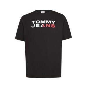 Tommy Jeans Plus Póló  fekete / fehér / piros