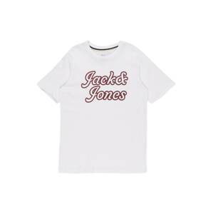 Jack & Jones Junior Póló 'ZEC'  fehér / piros / fekete